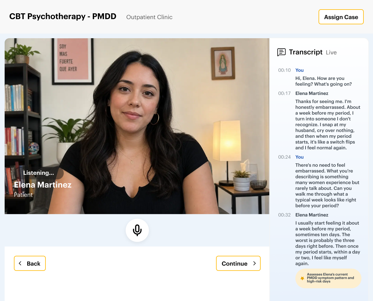 DDx case library showing filters and clinical reasoning cases