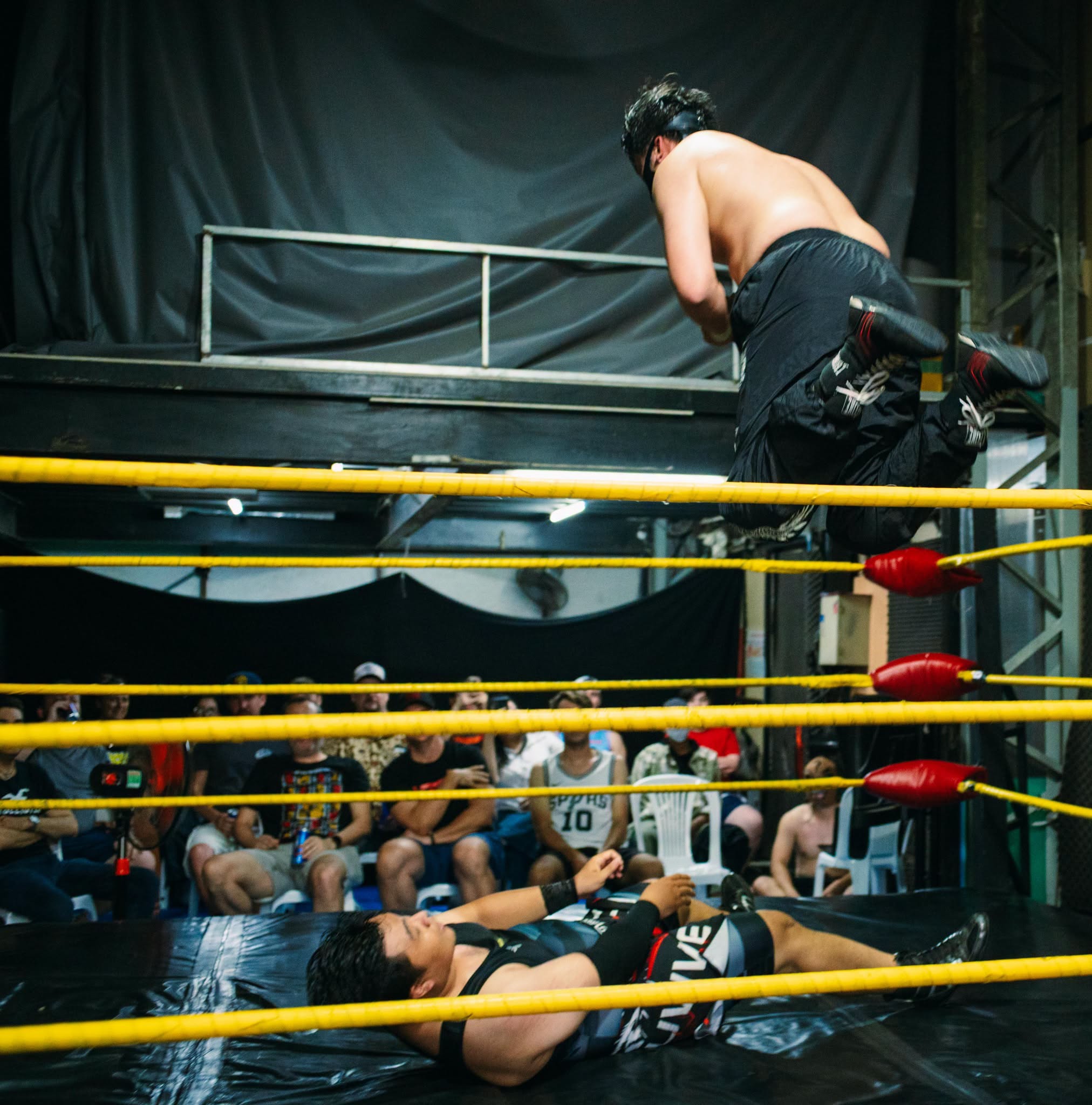 VPW Academy trainees practicing professional wrestling in the ring