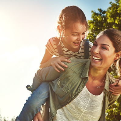 Kleer image about happy mom and daughter