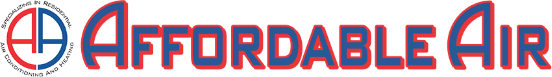 Affordable Air logo with blue, red, and white color scheme