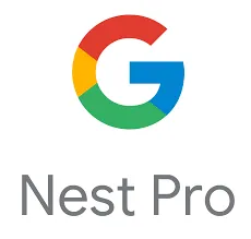 Google Nest Pro logo with colorful multicolored letters