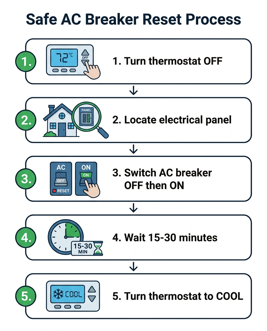 Safe AC Breaker Reset Process