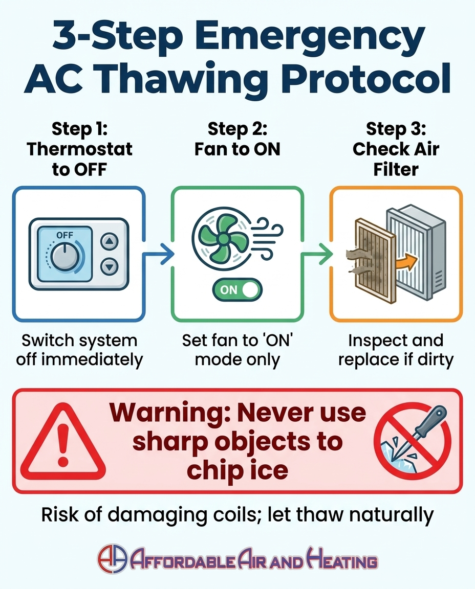 3-Step Emergency AC Thawing Protocol
