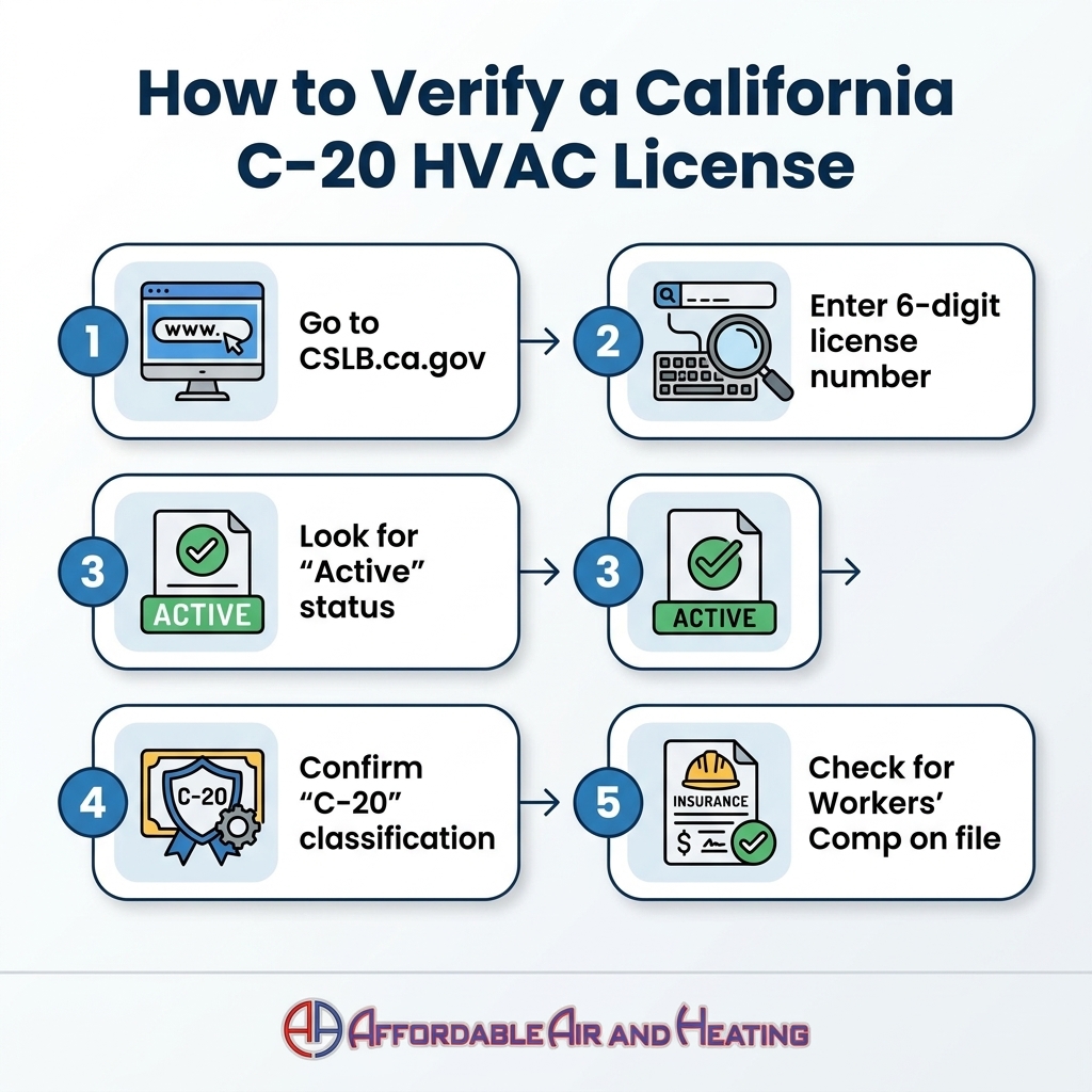 How to Verify a California C-20 HVAC License