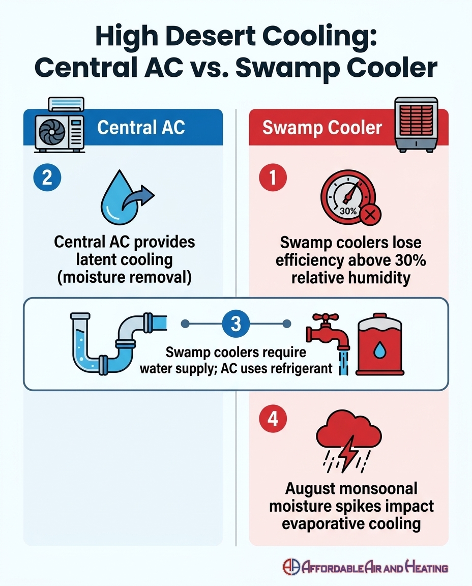 High Desert Cooling: Central AC vs. Swamp Cooler