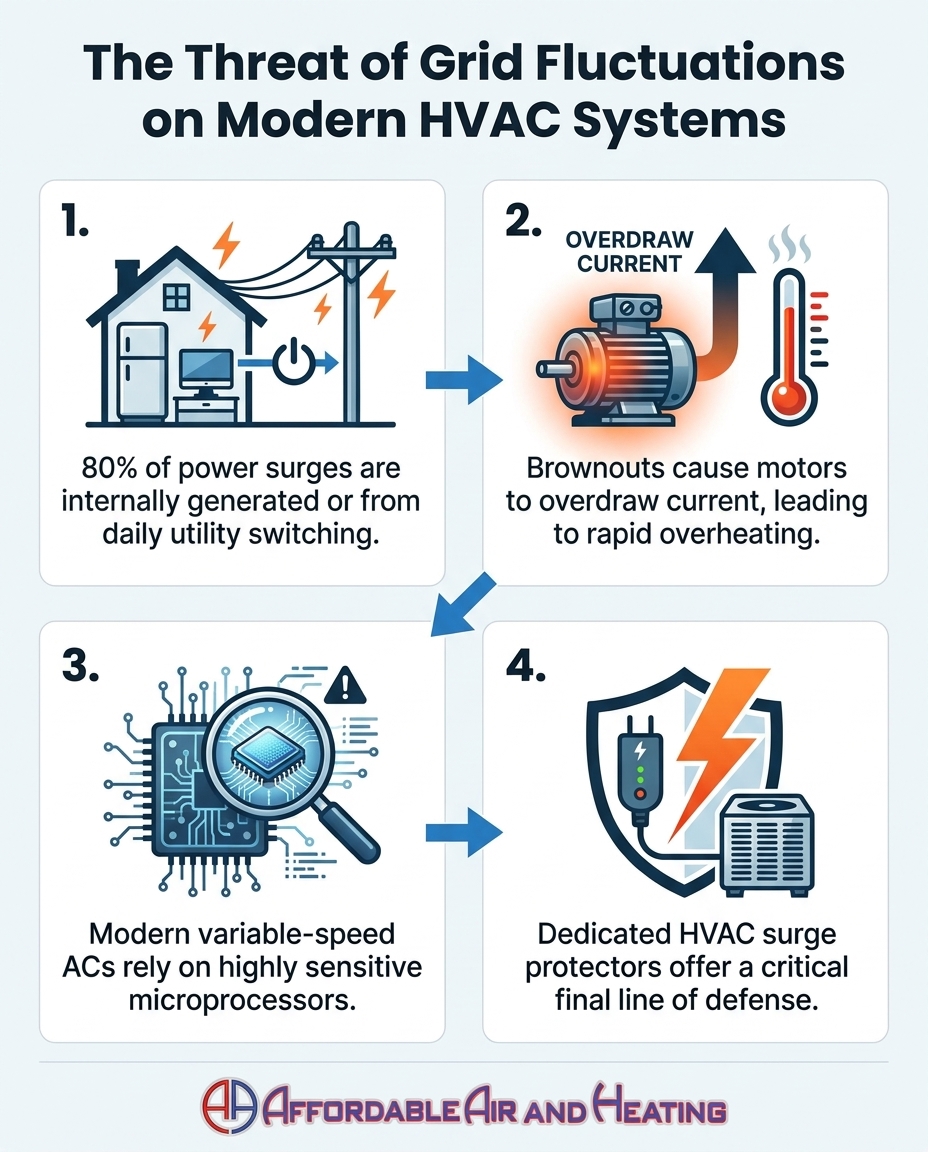 The Threat of Grid Fluctuations on Modern HVAC Systems
