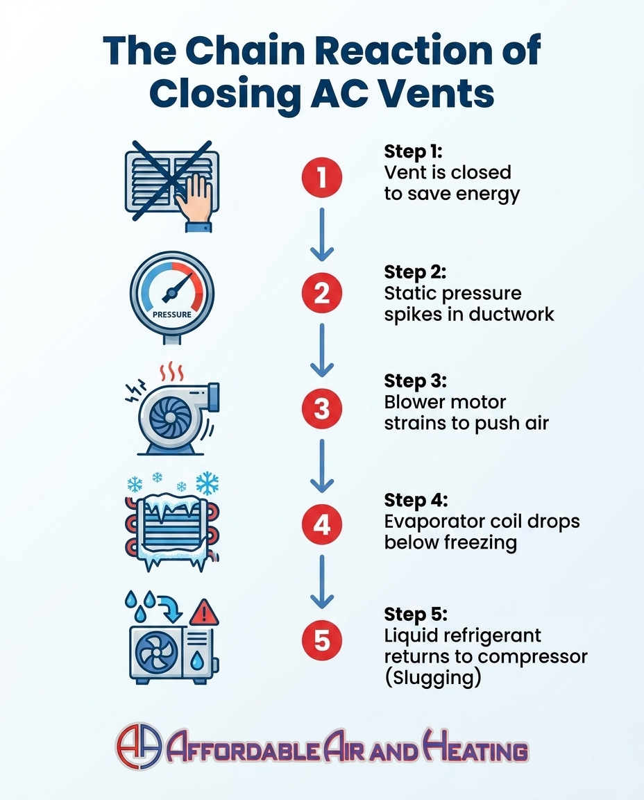 The Chain Reaction of Closing AC Vents