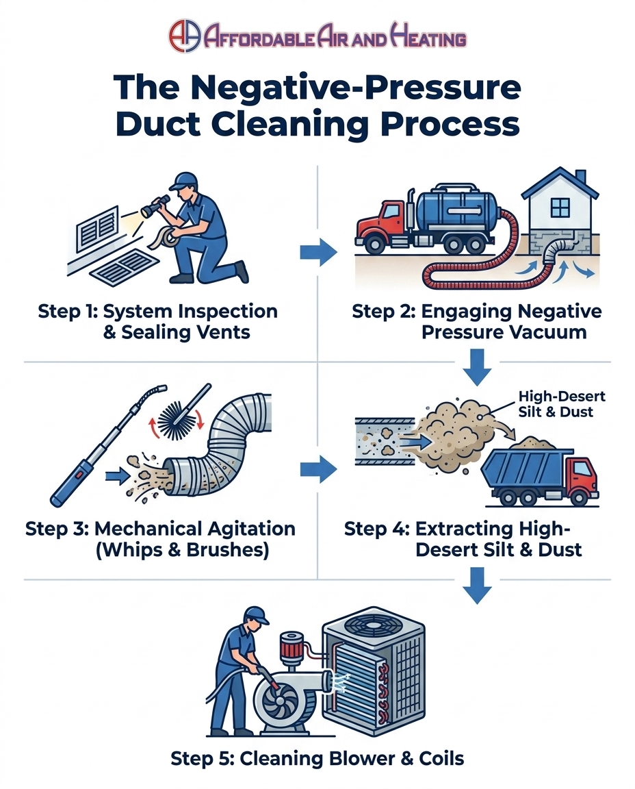 The Negative-Pressure Duct Cleaning Process
