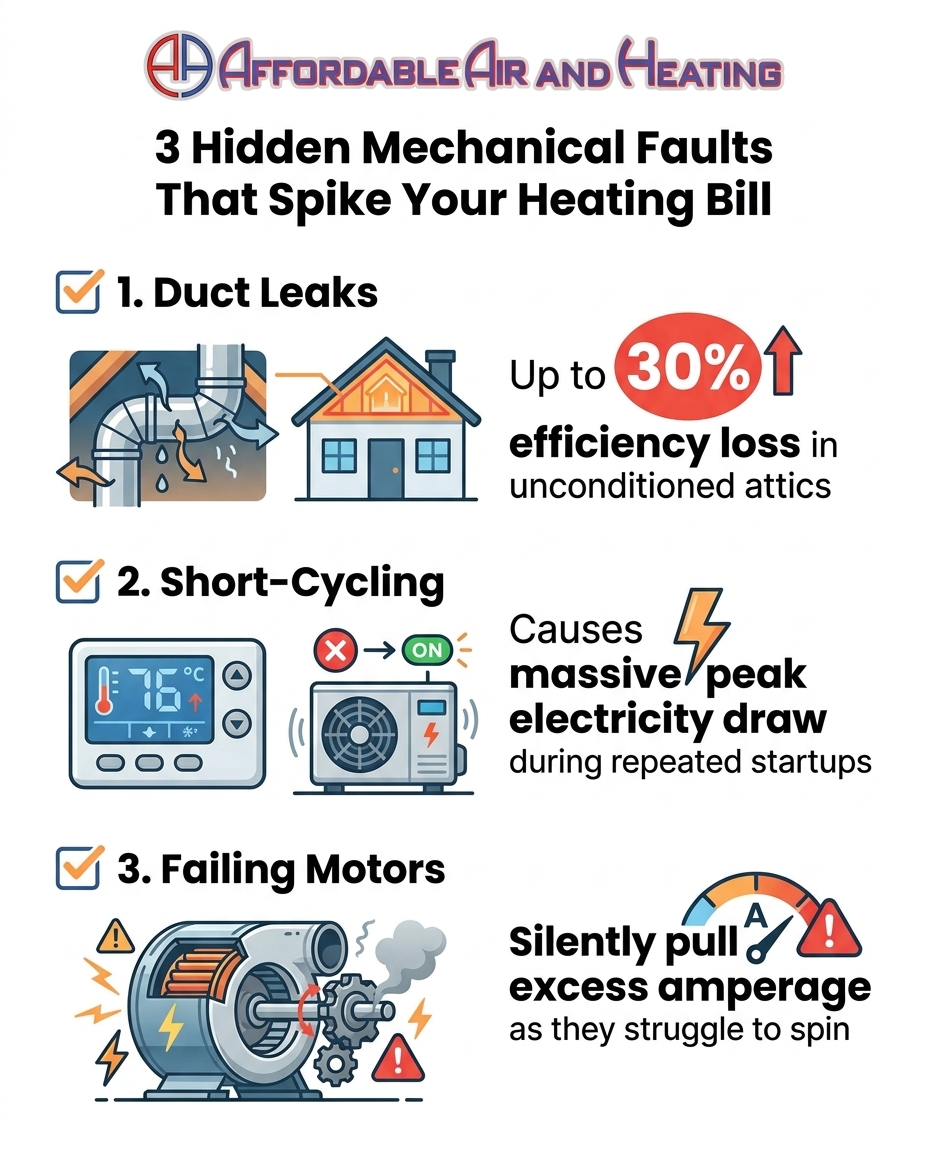 3 Hidden Mechanical Faults That Spike Your Heating Bill