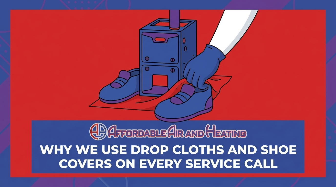 Why We Use Drop Cloths and Shoe Covers on Every Service Call