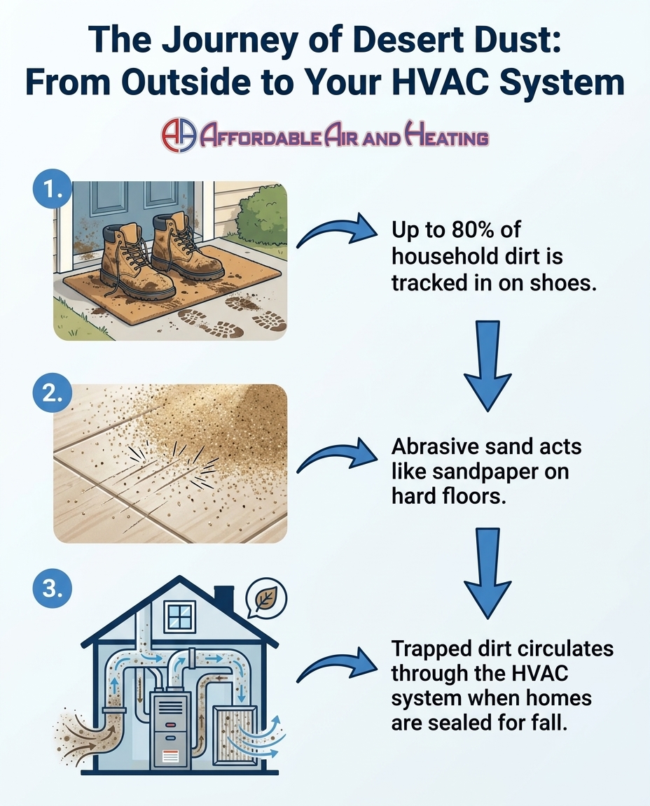 The Journey of Desert Dust: From Outside to Your HVAC System