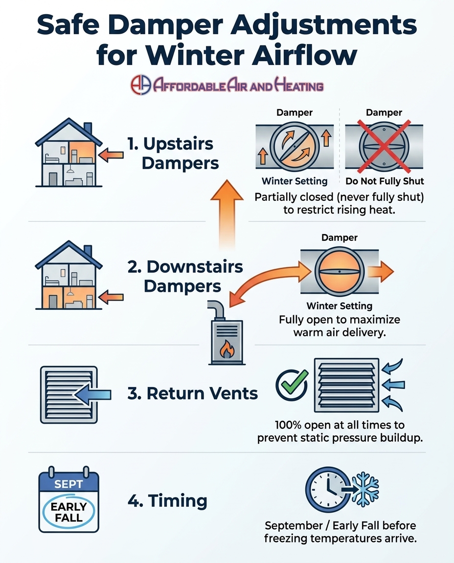 Safe Damper Adjustments for Winter Airflow