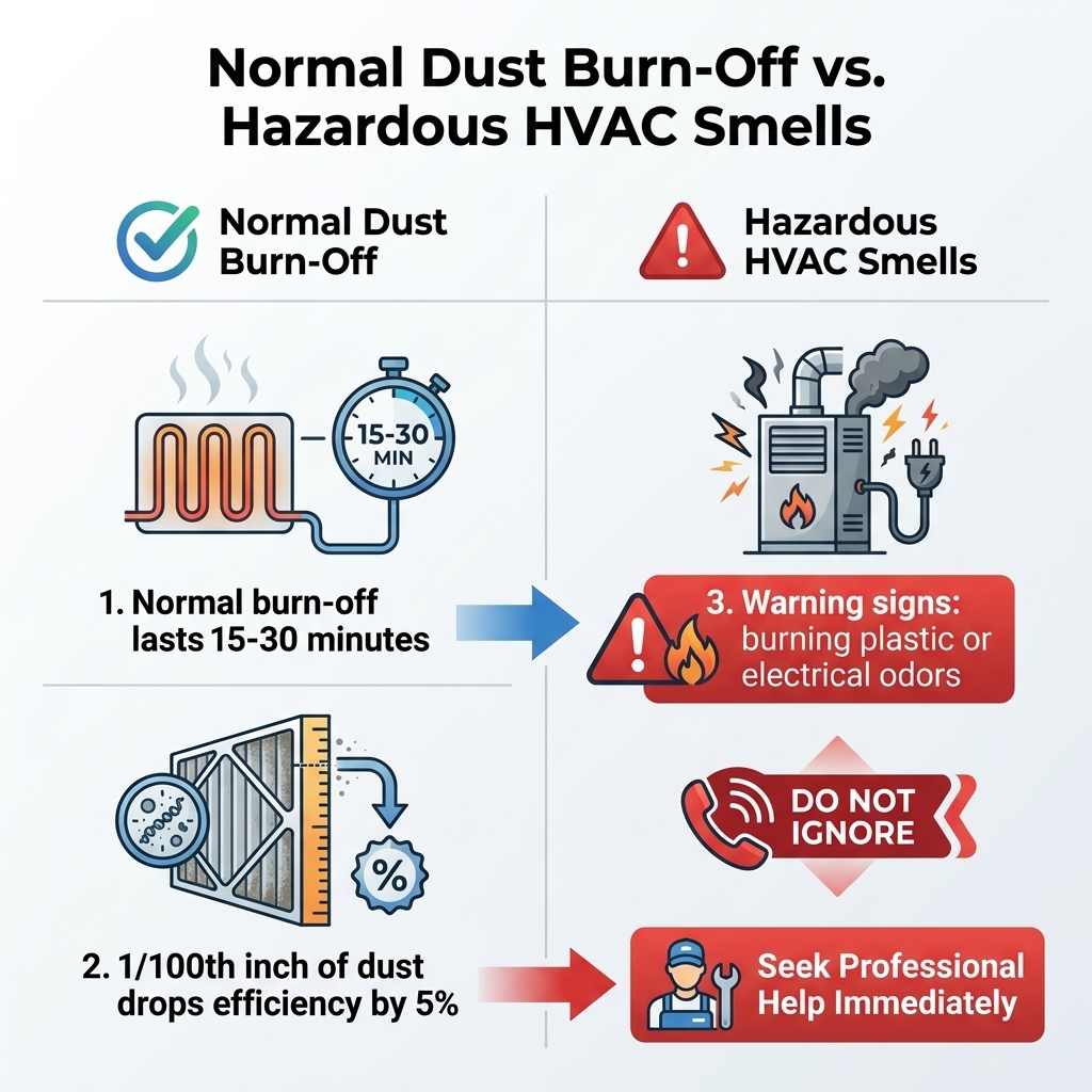 Normal Dust Burn-Off vs. Hazardous HVAC Smells
