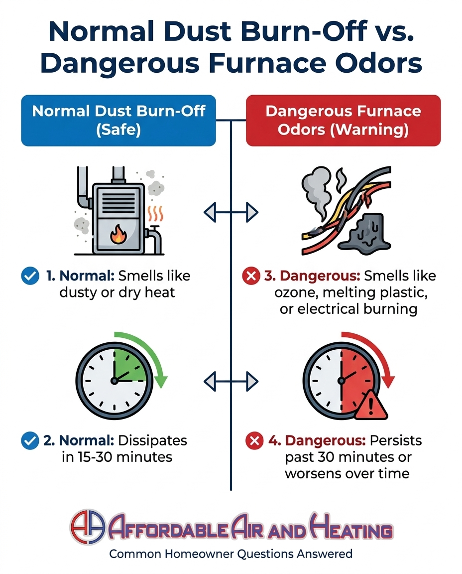 Normal Dust Burn-Off vs. Dangerous Furnace Odors