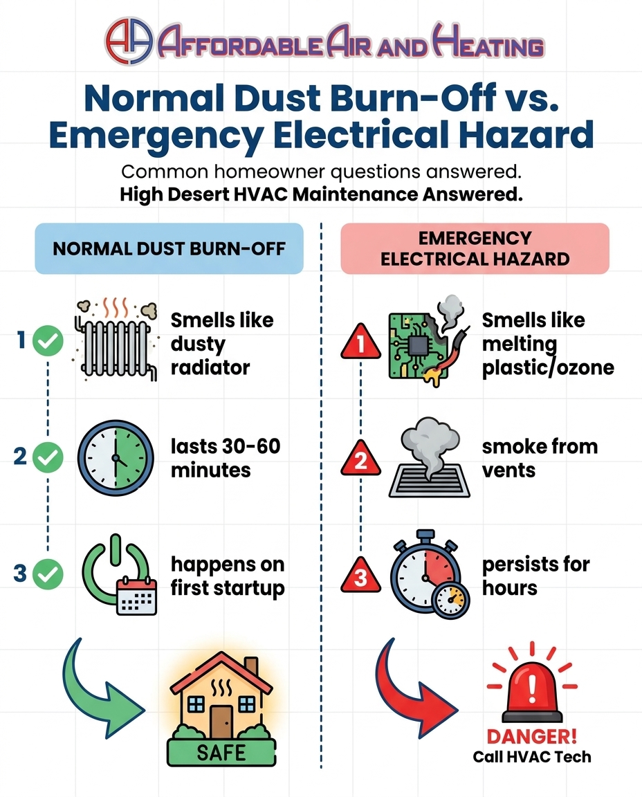 Normal Dust Burn-Off vs. Emergency Electrical Hazard