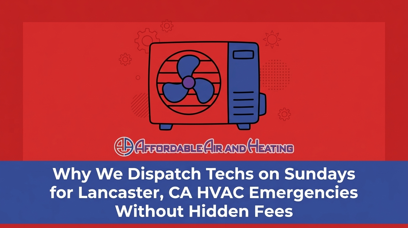 Why We Dispatch Techs on Sundays for Lancaster HVAC Emergencies Without Hidden Fees