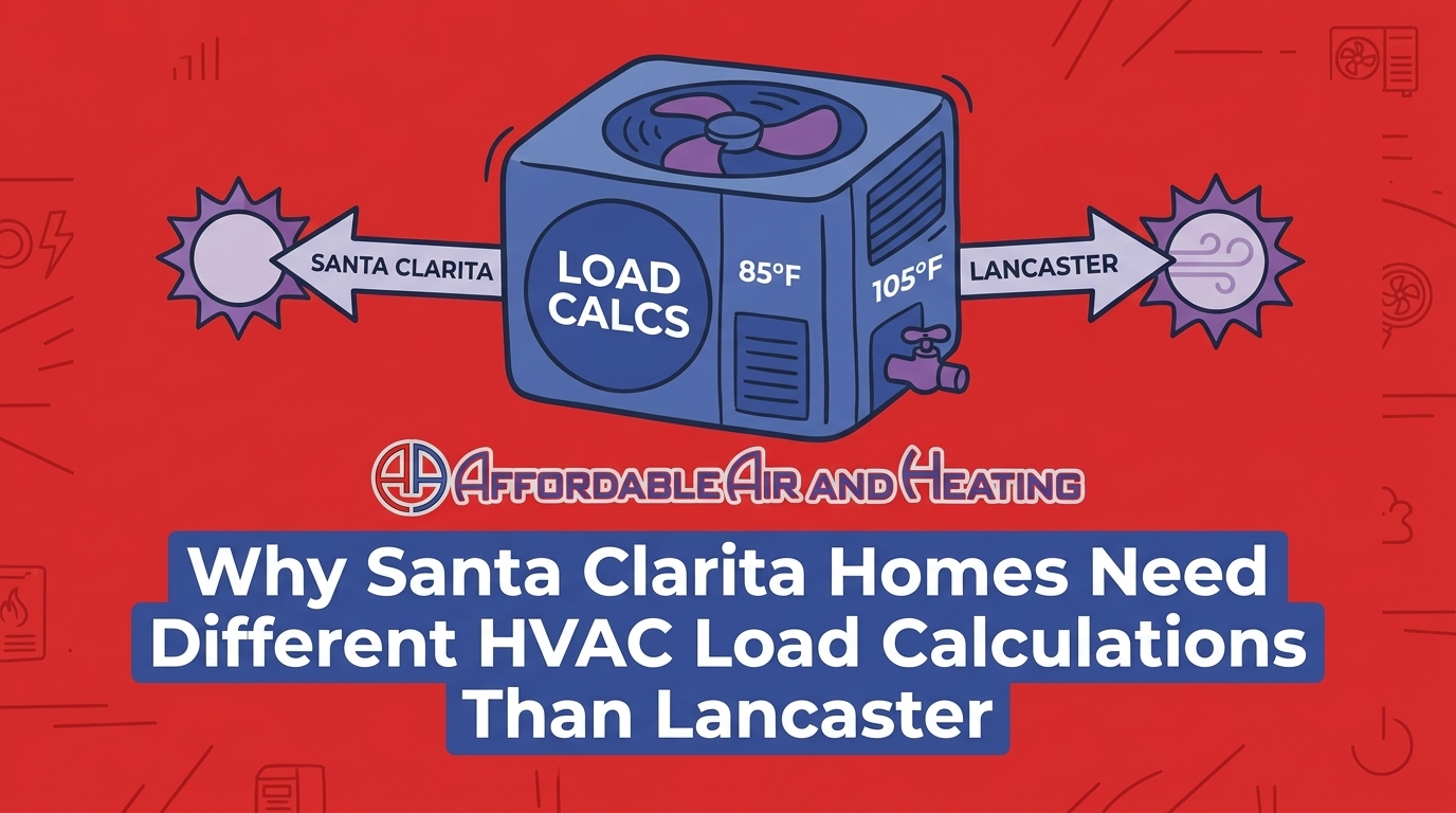 Why Santa Clarita Homes Need Different HVAC Load Calculations Than Lancaster