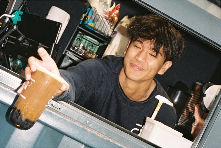 CUPP barista serving bubble tea
