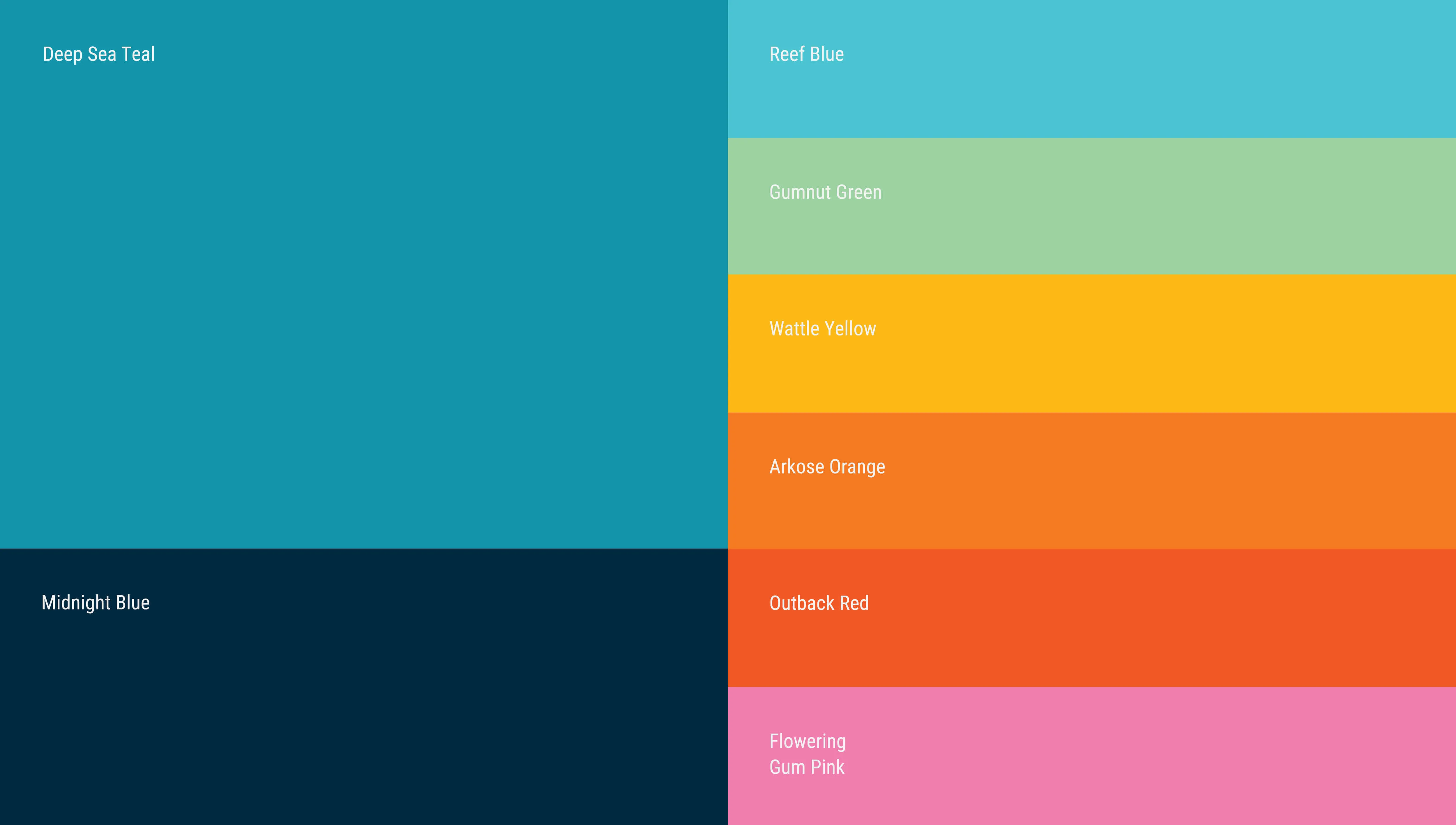Brand color palette layout