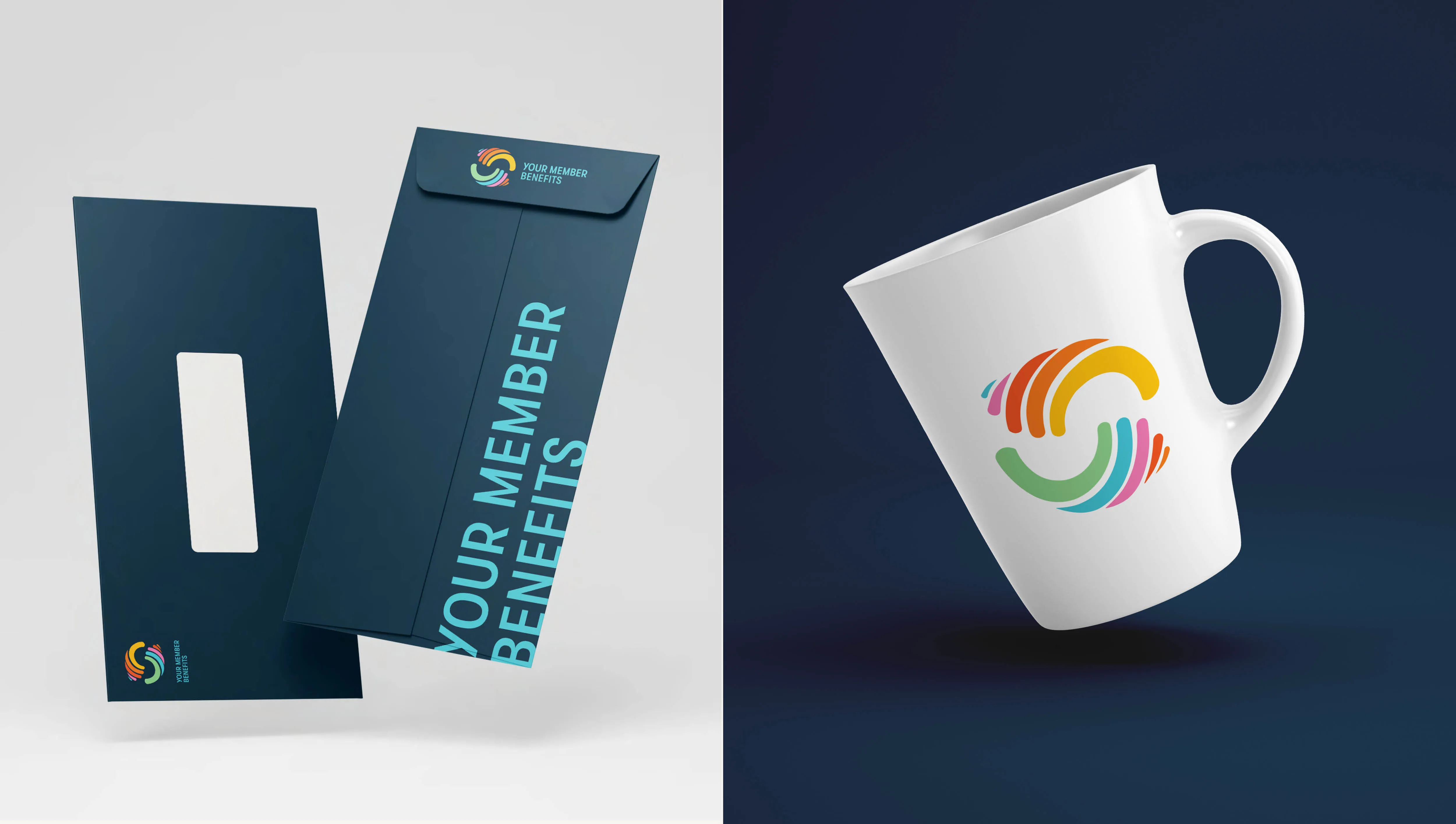 Branded mug and stationery set