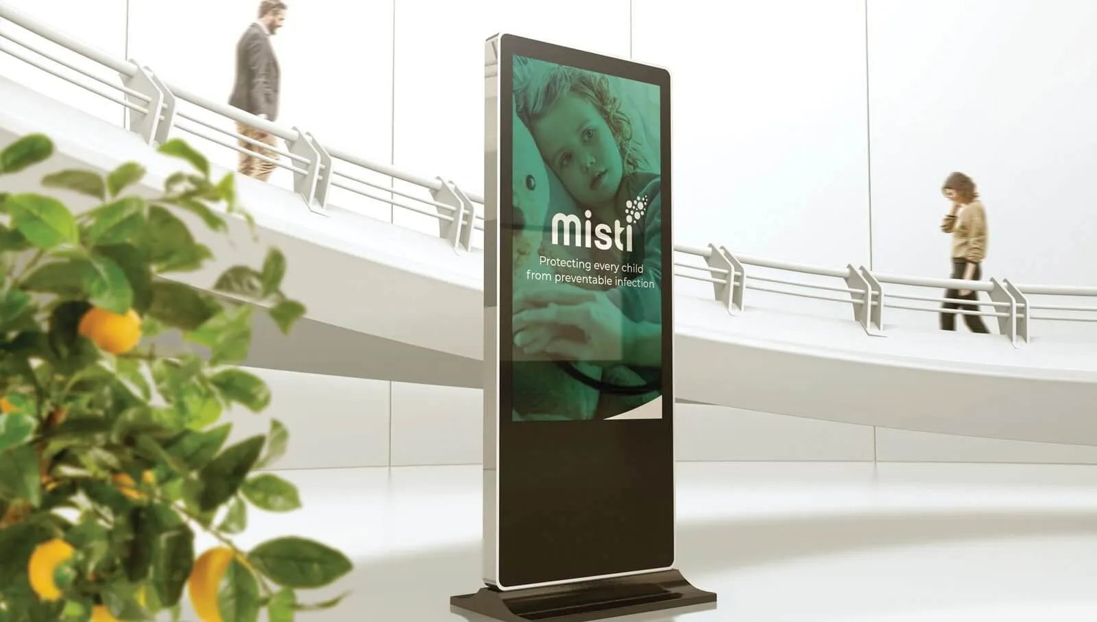 Outdoor banner ad on street