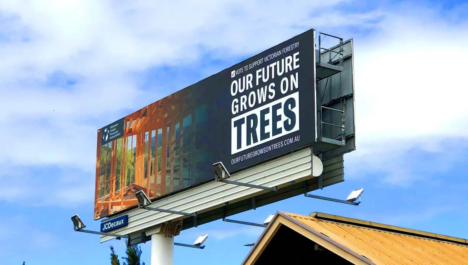 Billboard ad with branding design