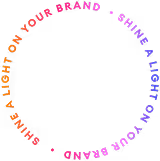 Circular neon text ring design