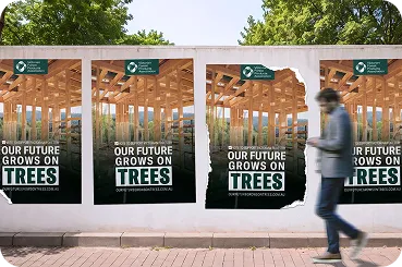 Bus stop poster advertisement