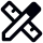 Crossed tools construction icon