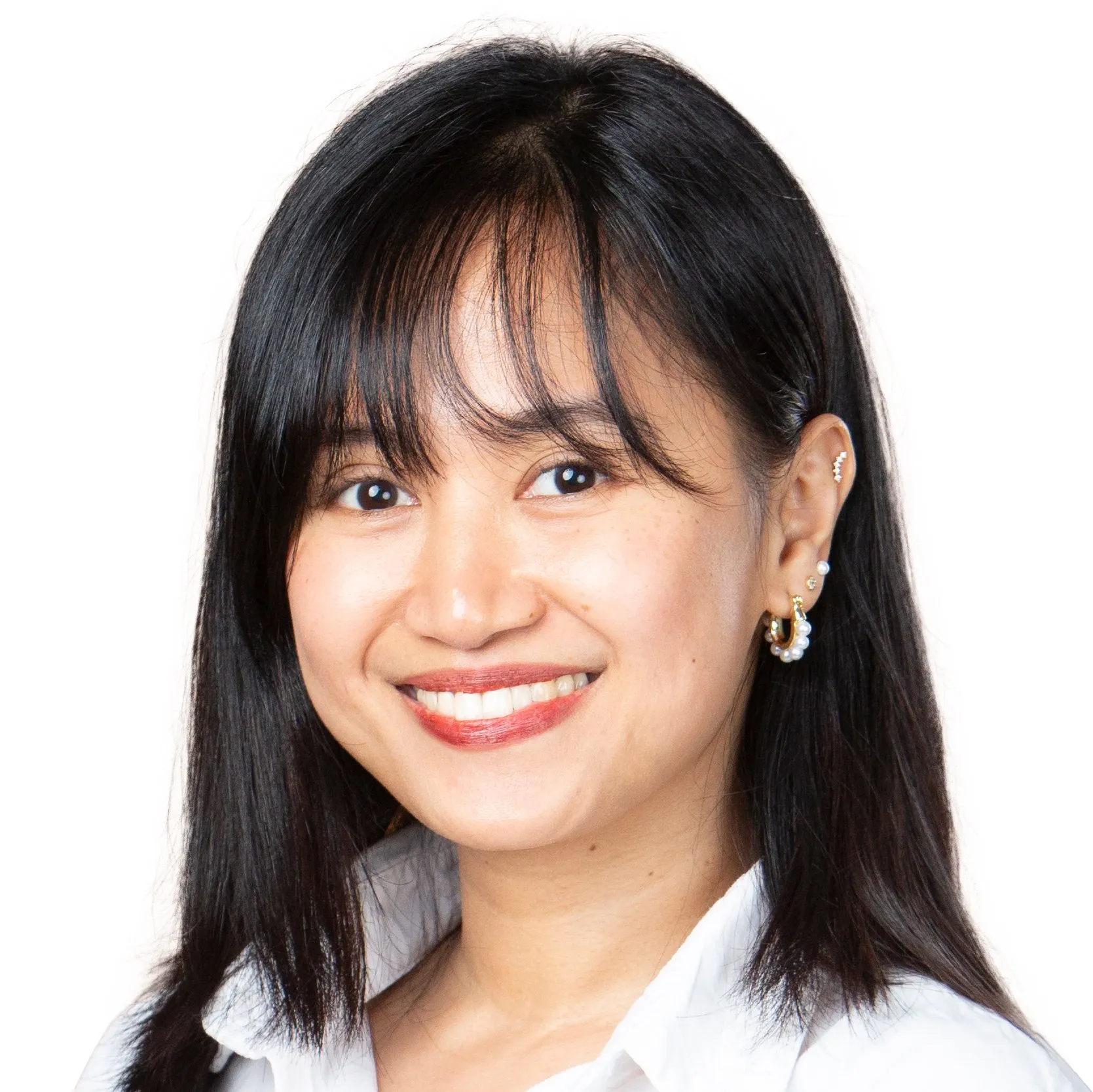 Woman portrait with neutral background