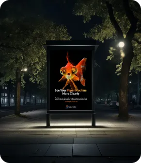 Billboard advertisement at night