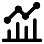Black line graph analytics icon