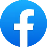 Facebook round logo blue icon