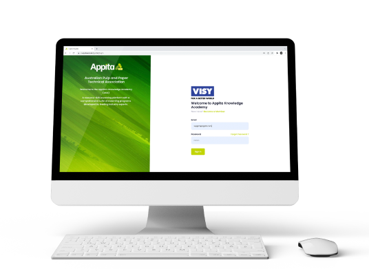 Website mockup on desktop computer