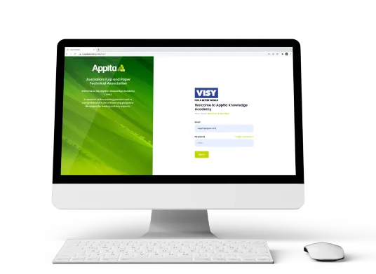 Website mockup on desktop computer