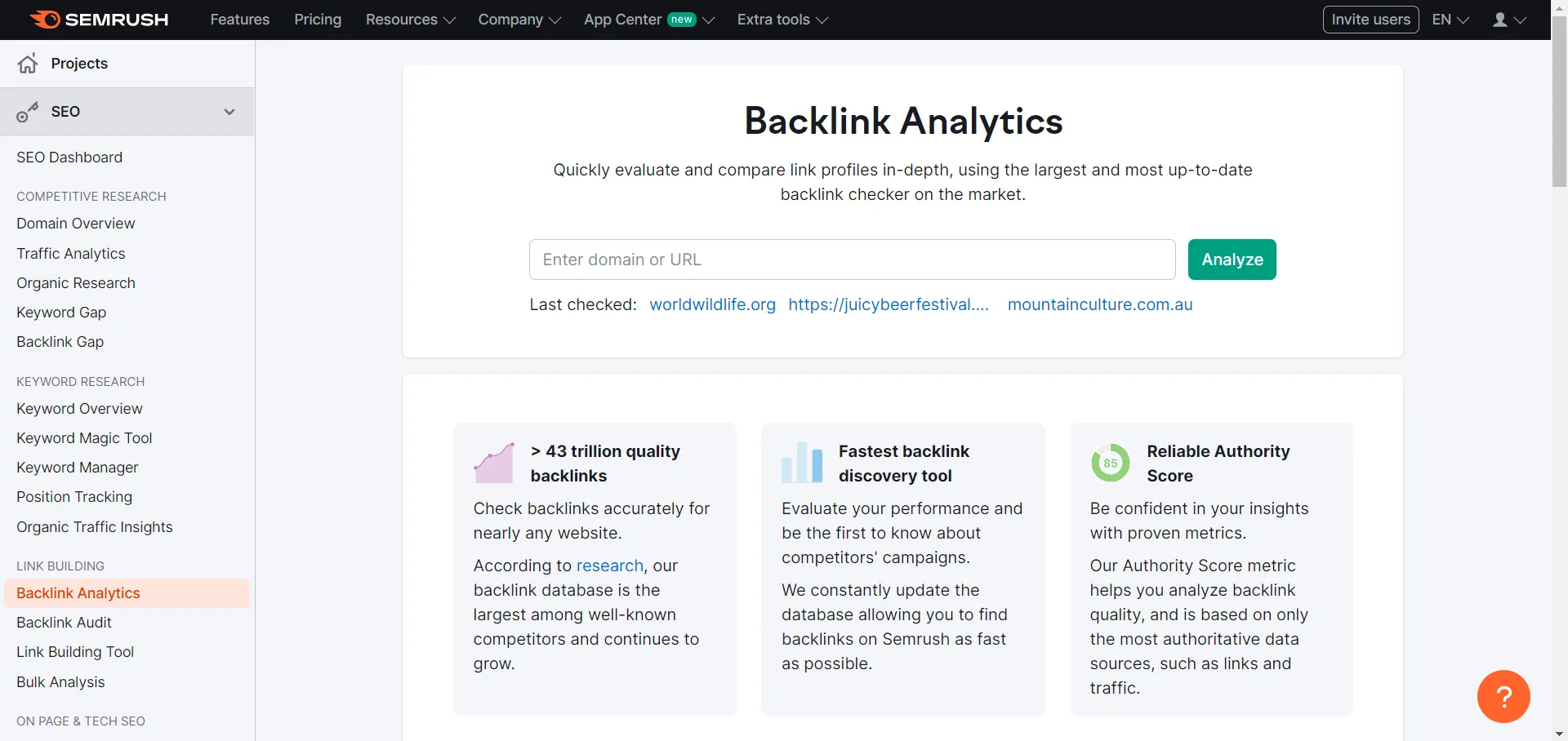 Backlink analysis tool: A digital tool that examines and evaluates the backlinks of a website for SEO purposes.