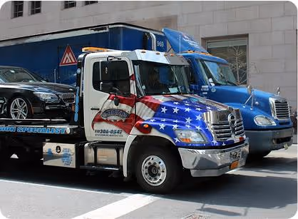 Two trucks side by side