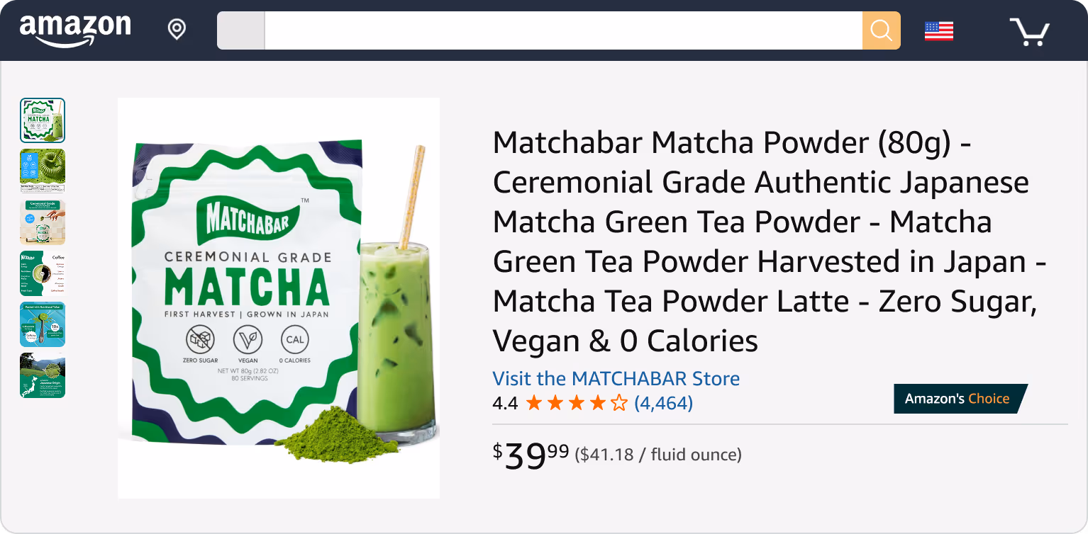 Matchabar Amazon Case Study