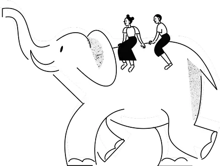Elephant with riders