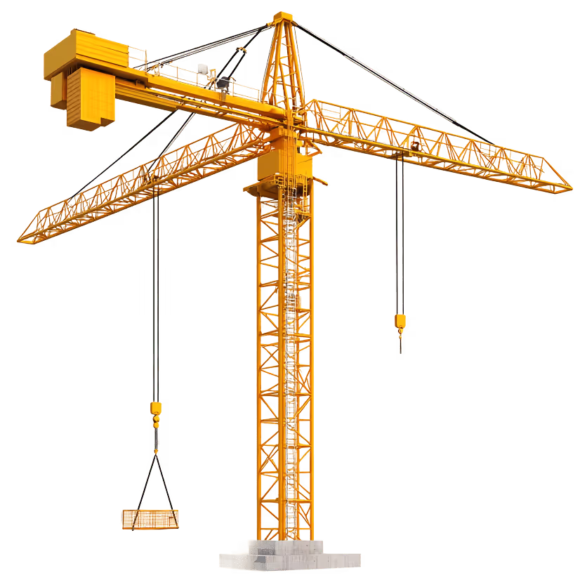 Une grue de chantier jaune