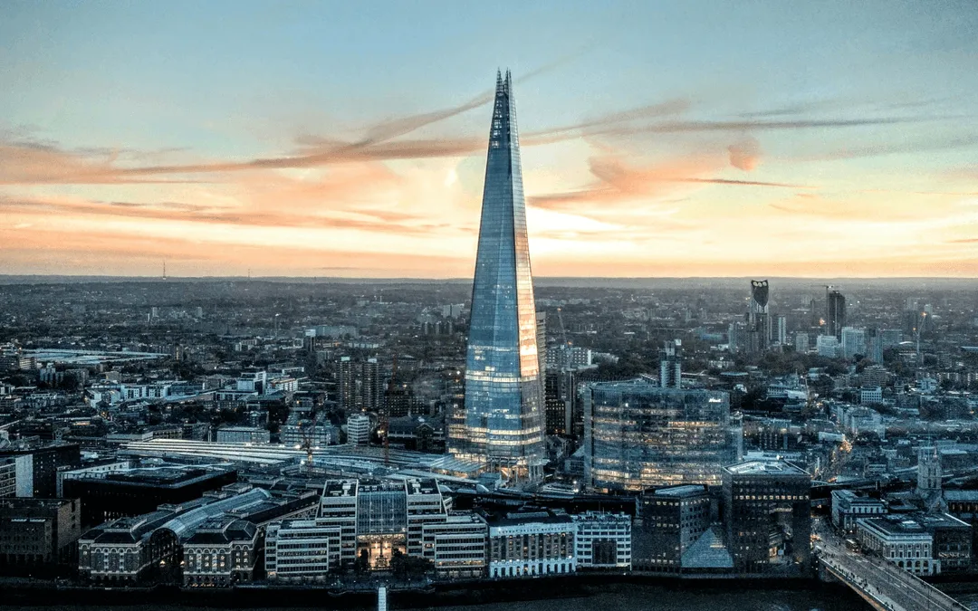 Drone image of London