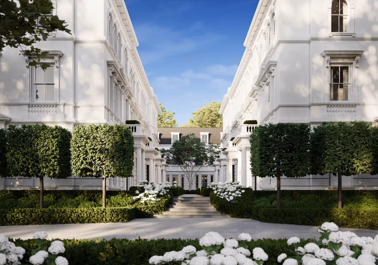 An ultra-prime residential development of 12 homes in London that includes a shared closed loop GSHP network