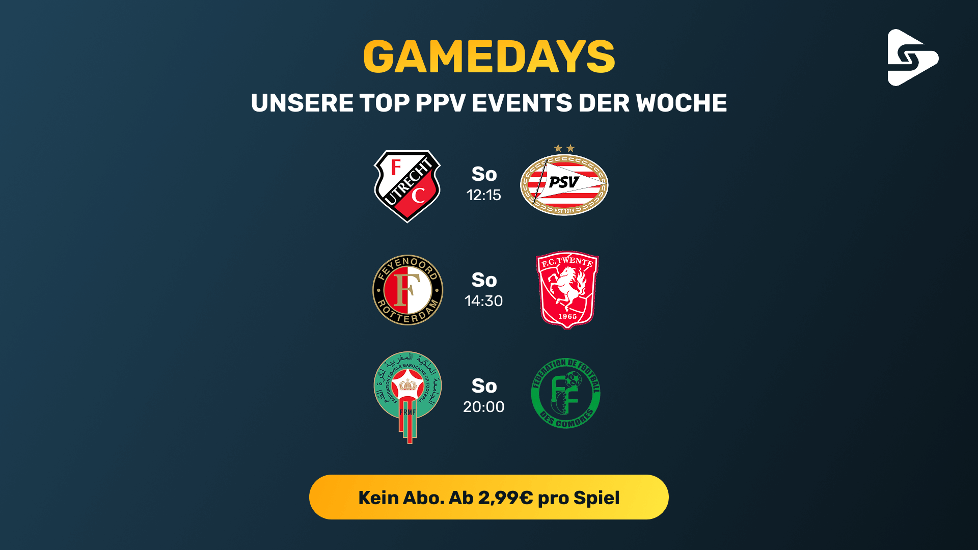 Eredivisie & Afrika-Cup live am 21.12.2025 auf der Sportworld