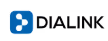 DIALINK logo with a blue square containing a white power button symbol.