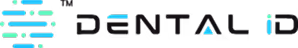Logo with the text 'DENTAL' featuring stylized letters and blue geometric shapes.