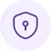 Shield with a keyhole icon symbolizing security.