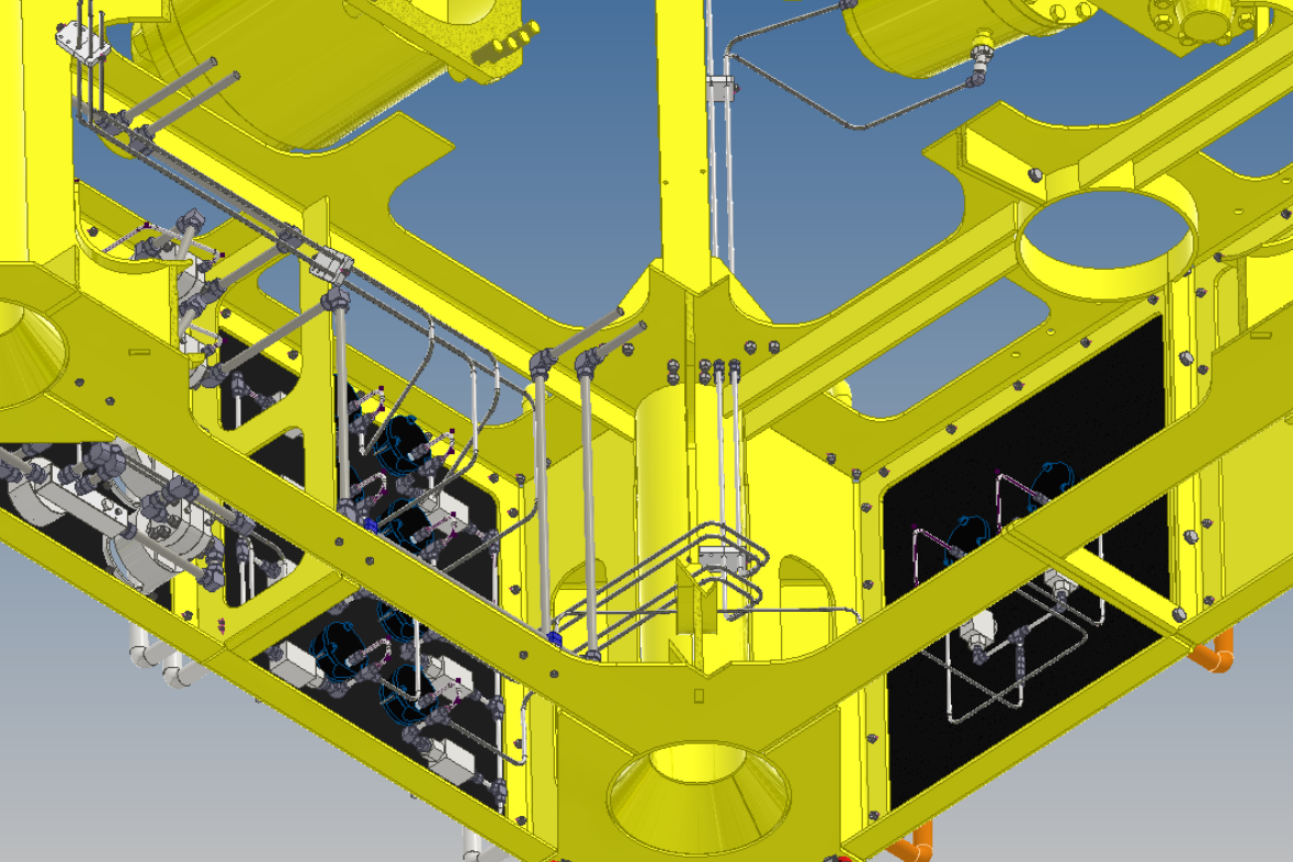 3D render of an engineering project.