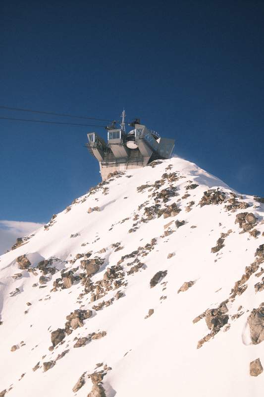 Top of gondola in Courmayeur-Mont Blanc, opposite side than Chamonix