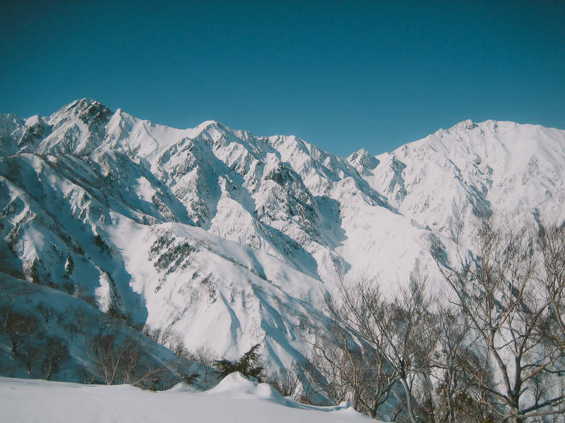The snowcapped peaks from Hakuba Alps, shot from Hakuba 47 ski resort