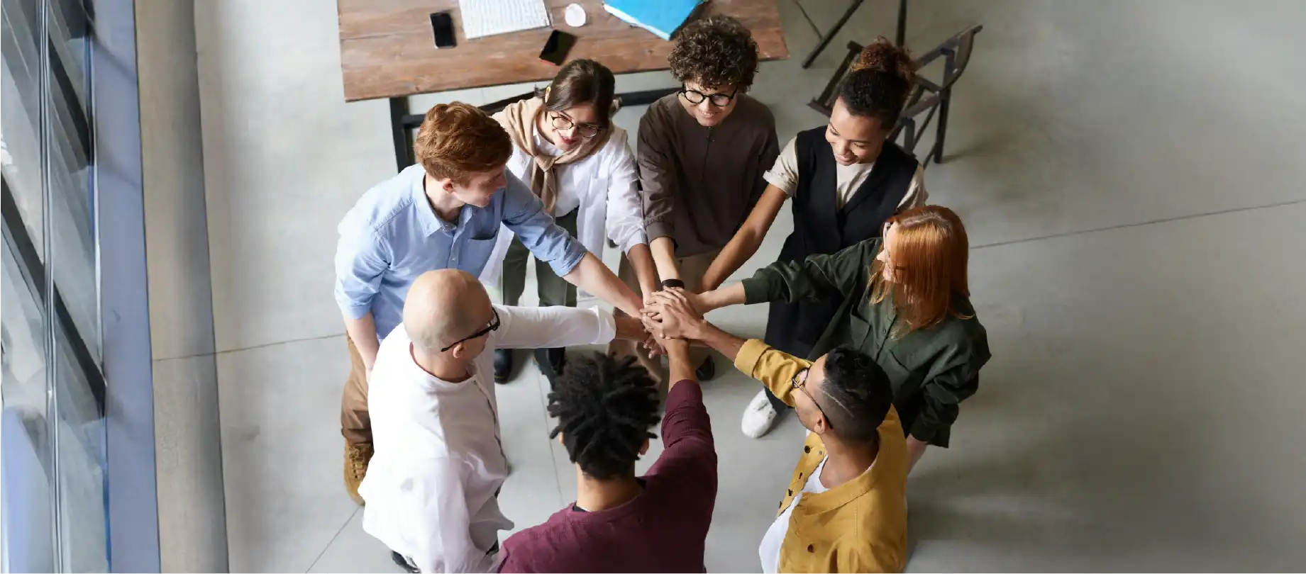 photo d'employés ensemble